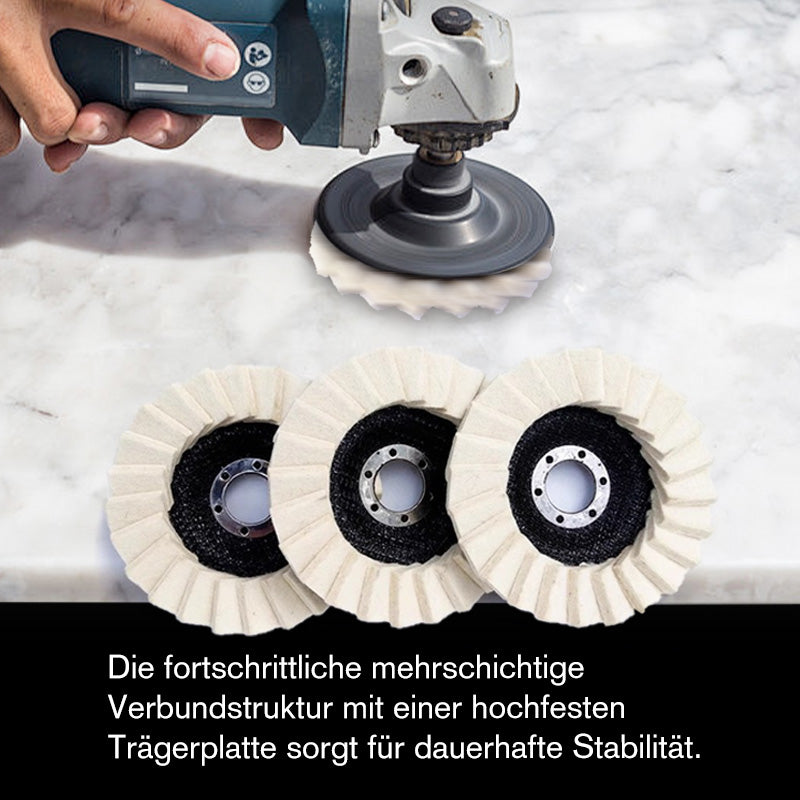 🎁 Befristetes Angebot: 53% Rabatt 🎄✨Wollfilz-Lamellenpolierscheibe
