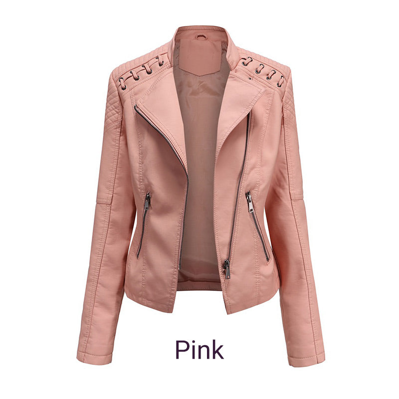✨Trendige Damen-PU-Lederjacke✨kostenlose Lieferung