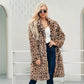 Mittellange Jacke mit Leopardenmuster für Damen