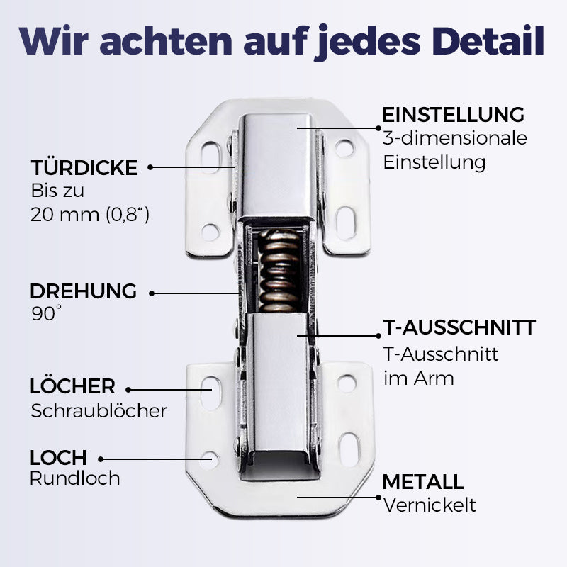 📢📢50 % Rabatt!! ⏰4er Set Topfscharniere mit Schrauben