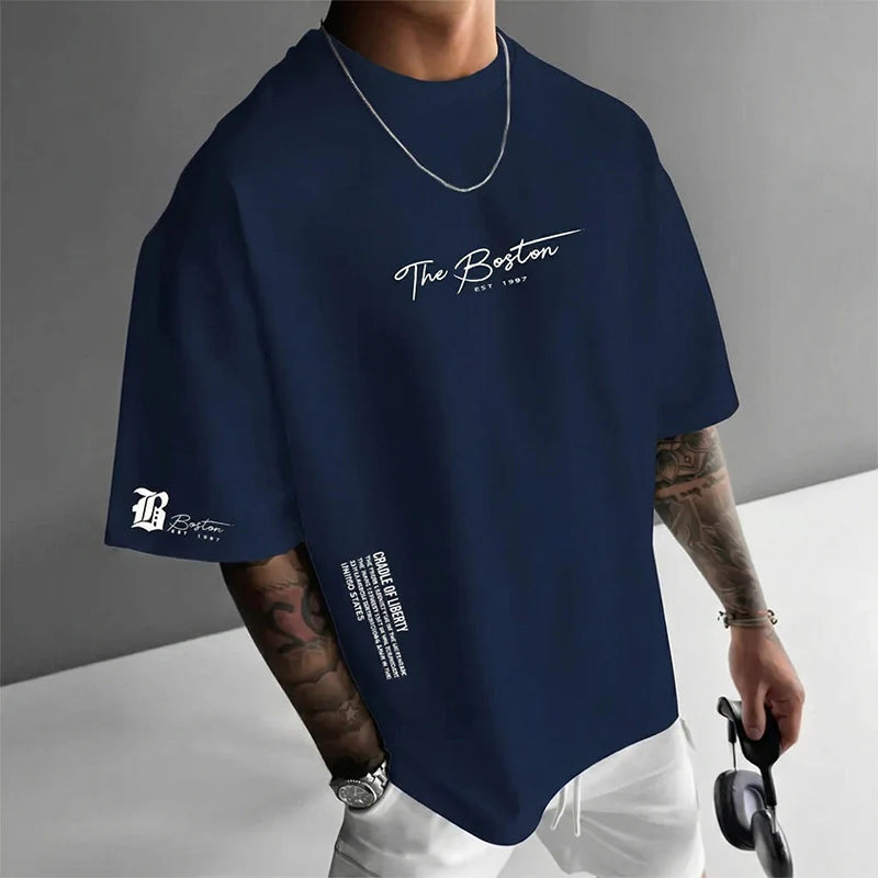 👕🏙️ 50% RABATT JETZT! Herren Urban Style Loose Fit T-Shirt – Premium Baumwollmix, Lässiger Oversize-Schnitt & Grafikdruck ✨