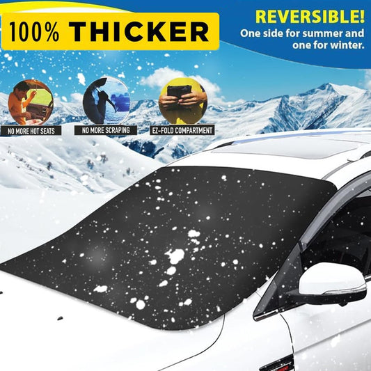 🚗 50% RABATT! ❄️ MAGNETISCHE SCHNEESCHUTZABDECKUNG 2025 - Universell für Alle Fahrzeuge, Einfache Montage & Kompakte Aufbewahrung, Robuster Frost- und Schneeschutz 🌨️🔗