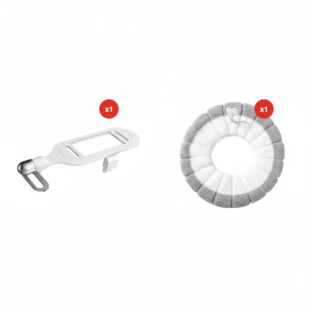 Nichtelektrischer, hygienischer, selbstreinigender Bidet-Aufsatz für Toiletten mit Doppeldüse