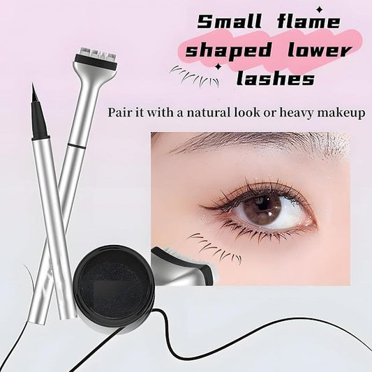 🔥2-in-1 Eyeliner & Untere Wimpern Stempel Set