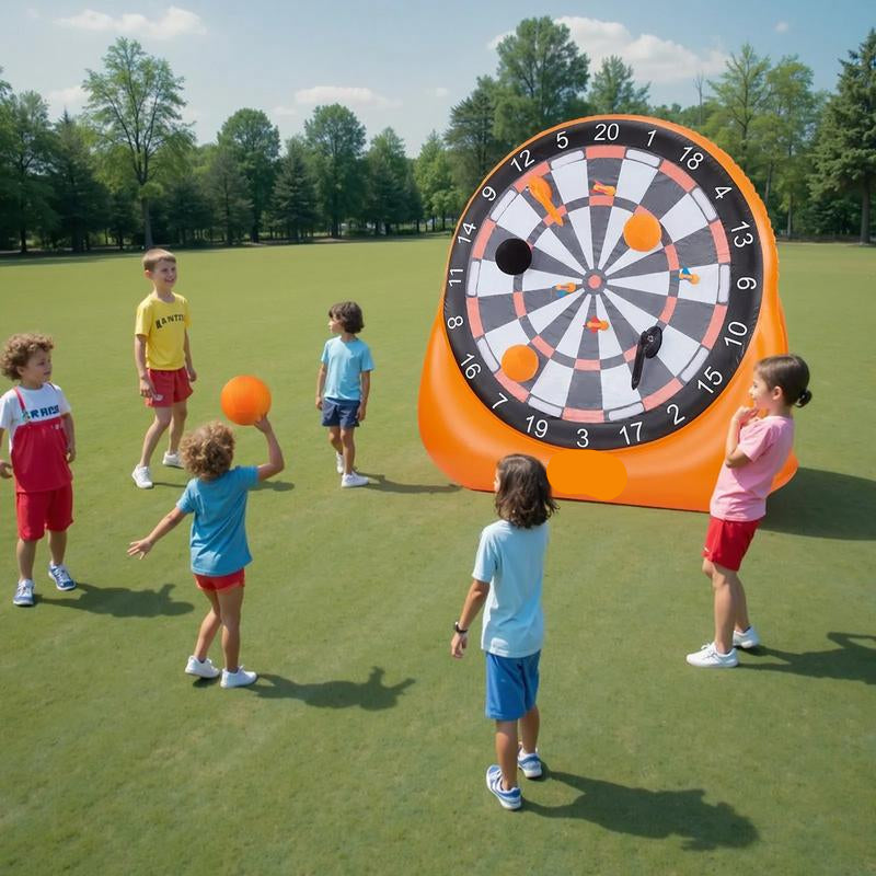 🎯⚽️Aufblasbare Fußball-Dartscheibe, riesige Fußball-Dartscheibe, kommt mit 2 Fußbällen und Luftpumpe, lässt sich in 3 Minuten installieren, ideal für große Gartenspiele.