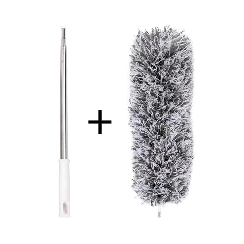 🧹Teleskop-Staubwedel mit flexiblem Mikrofaser-Kopf für Decken und schwer erreichbare Stellen