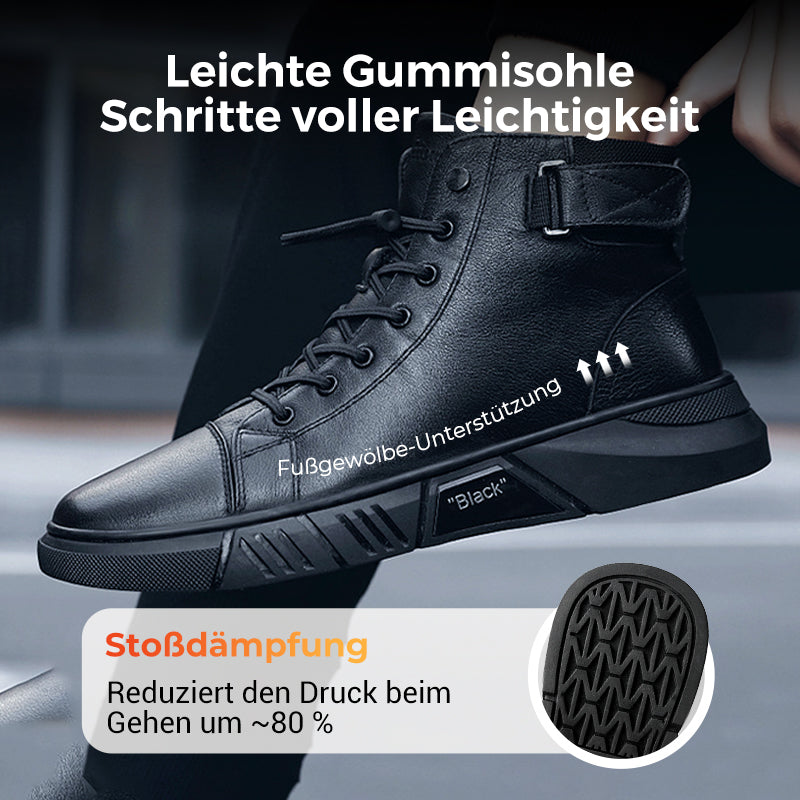 🎁Heißer Ausverkauf 50% Rabatt⏳Schwarze, lässige, vielseitige Herren-Stiefeletten aus echtem Leder