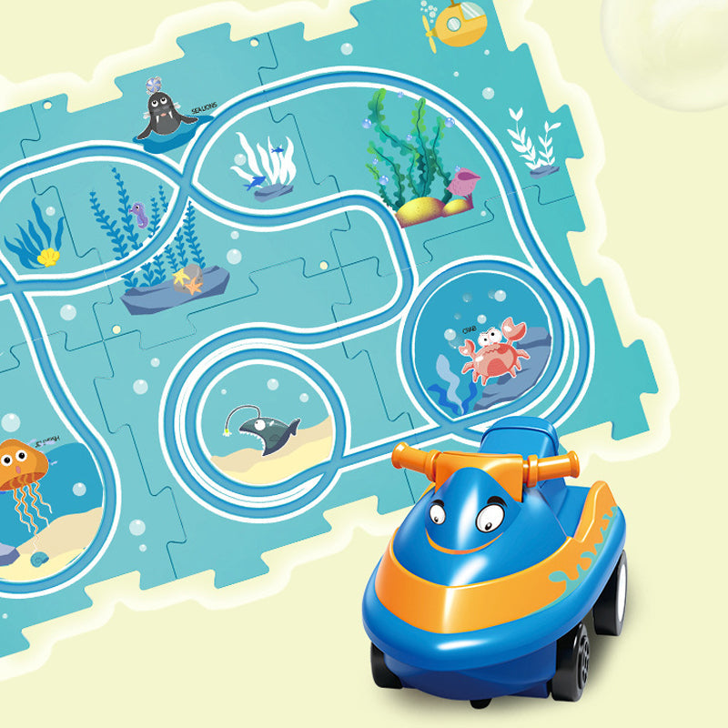 🔥Solange der Vorrat reicht 40 % Rabatt!🧩Kinder Lernspielzeug Puzzle-Autobahn-Spielset🧩