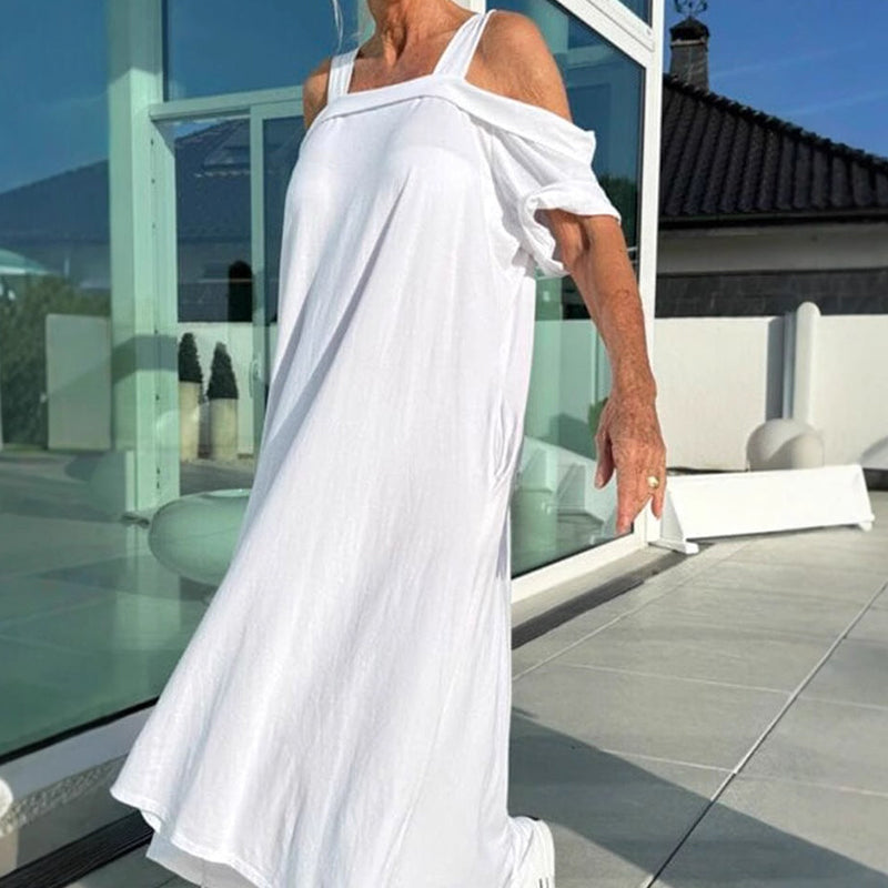 💞Lässiges Maxikleid mit offenen Schultern für Damen