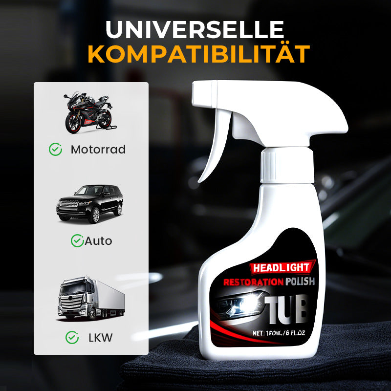 🔥Begrenztes Angebot - 180ml Professioneller Autoscheinwerfer-Restaurator mit Schwamm (50% RABATT)