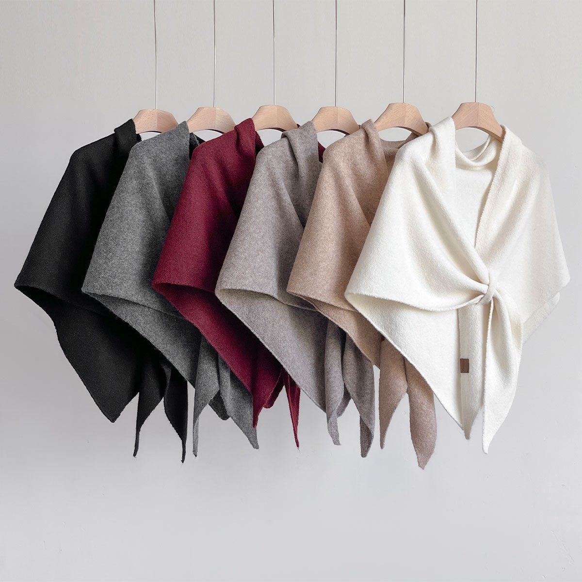 ☁️LETZTER TAG VERKAUF 49% RABATT💕Damenschal aus Wollmischung in Volltonfarbe