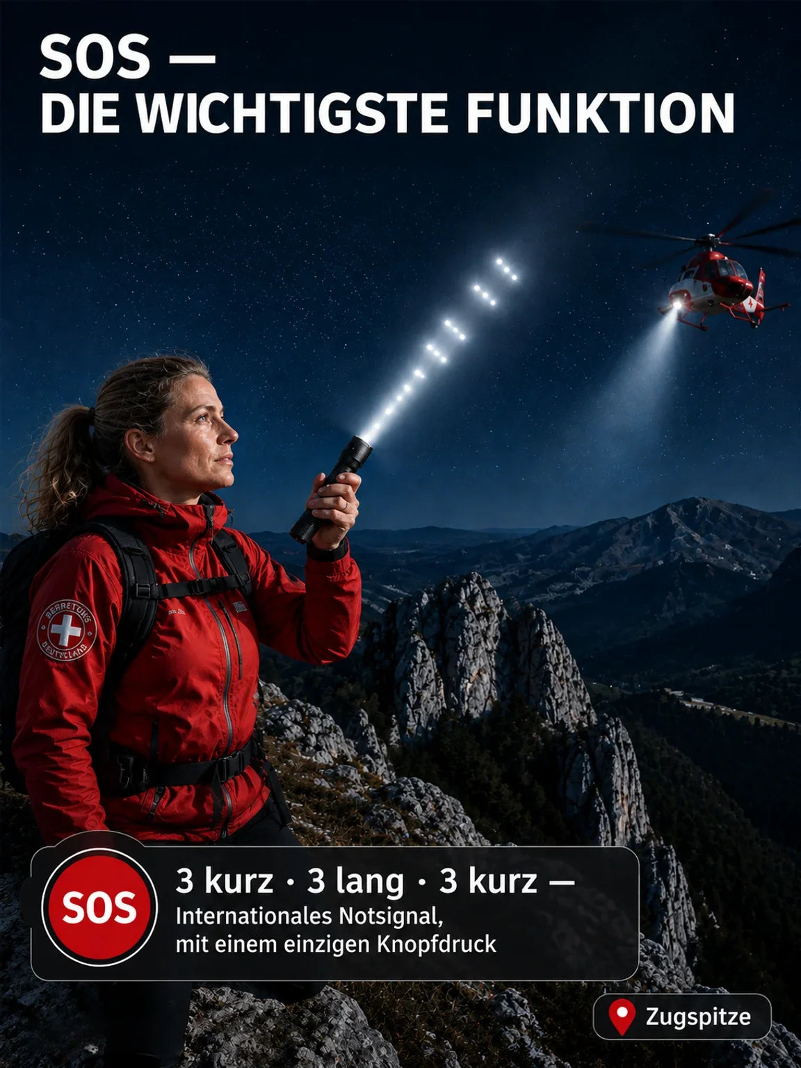 🔥 Superhelle Zoom-Weißlaser-Taschenlampe 'Tongtianpao'