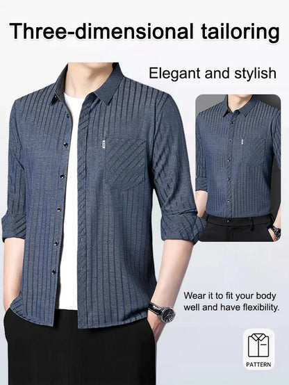 🔥Clearance Sale🔥Men’s Casual Business Lapel Shirt for Fall & Winter