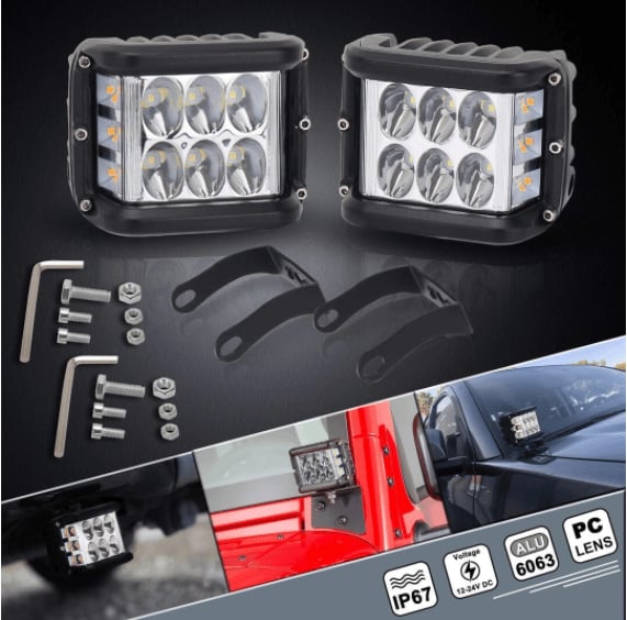 🎅50% RABATT✨ Doppelseitige LED-Warnleuchten für Autos – Zweifarbig, superhell und sicher (Universell für Autos, LKWs, Motorräder und mehr!)