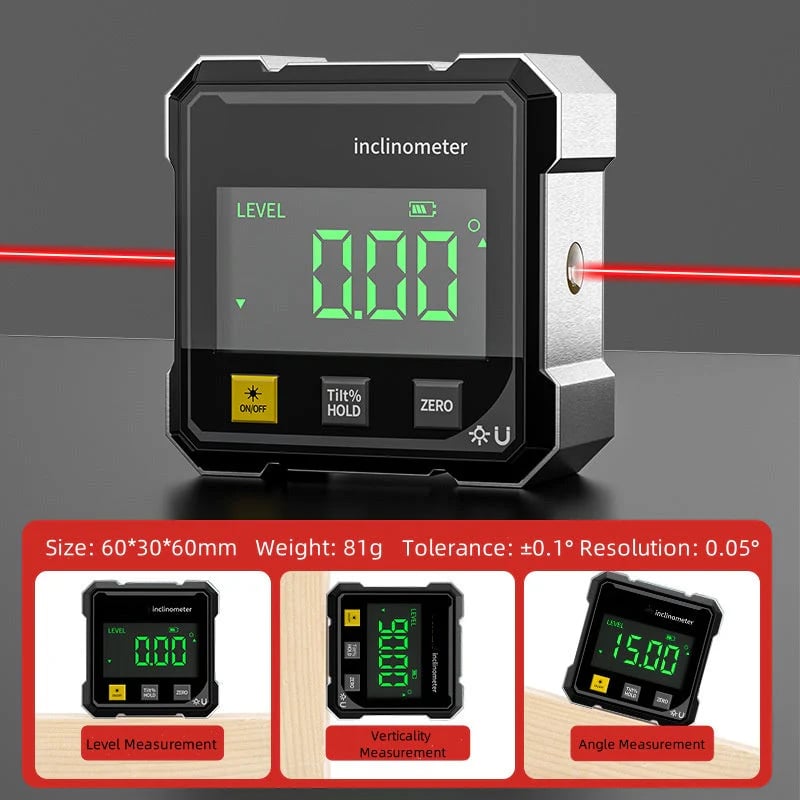 ✨50% Rabatt✨⌛ Nur noch 3 Tage – ⏰Mini LCD Digital Neigungsmesser Winkelmesser