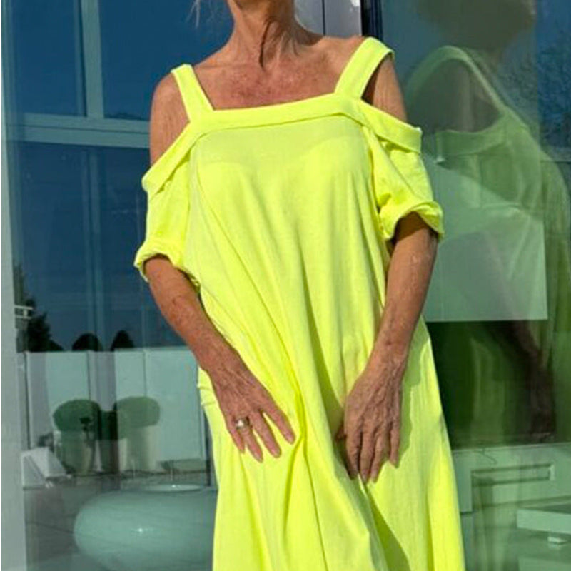 💞Lässiges Maxikleid mit offenen Schultern für Damen