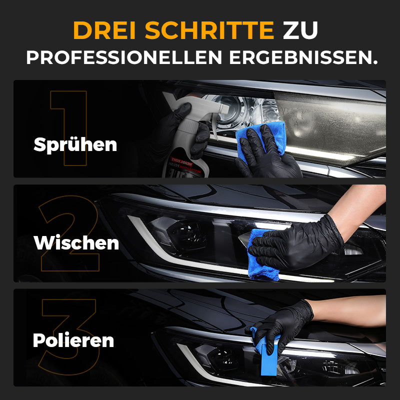 🔥Begrenztes Angebot - 180ml Professioneller Autoscheinwerfer-Restaurator mit Schwamm (50% RABATT)