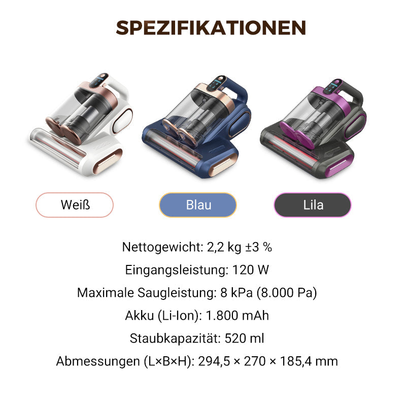 ⏳2026 Neu eingetroffen – 50 % Rabatt🎁Sakerplus Leistungsstarker UV-Bettstaubsauger