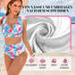 🏖️👙Modisches, mehrfarbig bedrucktes 3-teiliges Bikini-Badeanzug-Set für Damen