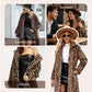 Mittellange Jacke mit Leopardenmuster für Damen