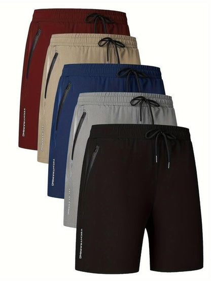 Shorts mit Kordelzug und Buchstabenmuster für Herren