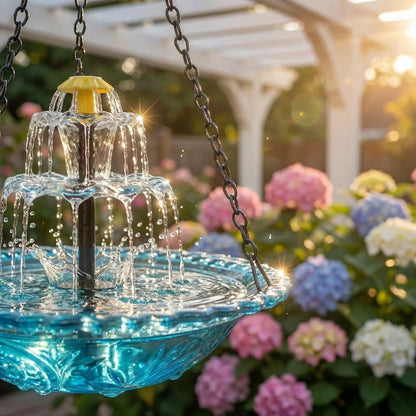 🔥🔥 Frühlingsaktion 2026 – 50 % Rabatt – 🐦 Solar-Kaskaden-Hängender Vogelbad-Brunnen