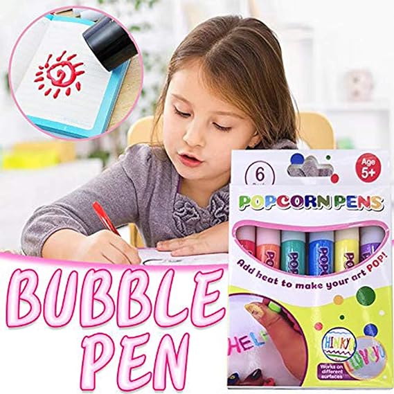 🔥HEISSER SALE 2026🔥💥50.000+ VERKAUFT!🎄🎁Magische Popcorn-Stifte mit Blaseneffekt, wärmeaktivierte Popcorn-Stifte, DIY-3D-Kunstmarker für Kinderbastelprojekte
