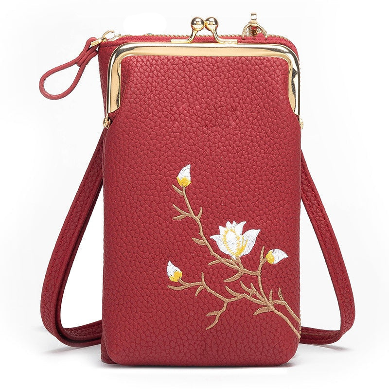 🔥2025 Heißer Verkauf🔥Damen-Sling-Cross-Body-Geldbörse mit Handyhalterung