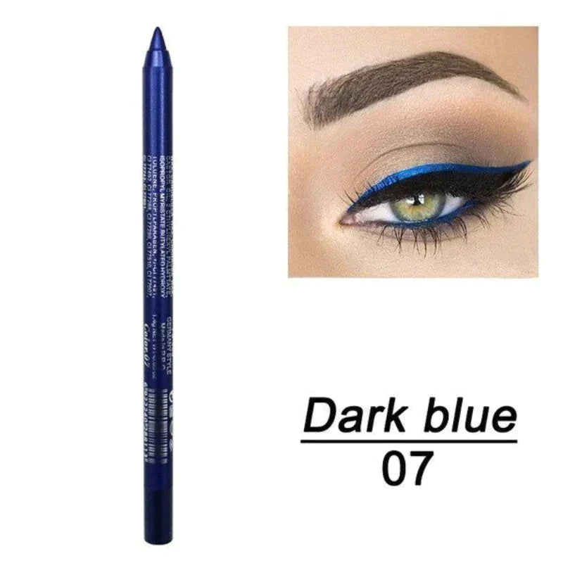 💜✨14er-Set Wimpernstifte wasserfeste farbige Gel-Liner mit metallischem & glänzendem Finish, verwischfest