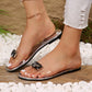💖Flat sandals with clear rhinestones for women