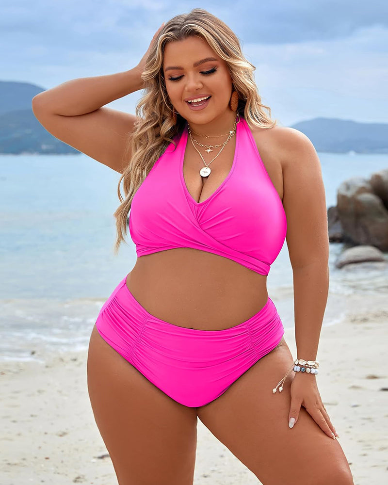 🏖️HEISSER VERKAUF 49% RABATT🏝️Buikcontrole Badpakken Bescheiden Hoge Taille Bikini Sets👙