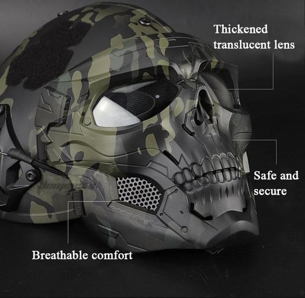Schädel-Horror-Helm-Maske - 60% RABATT
