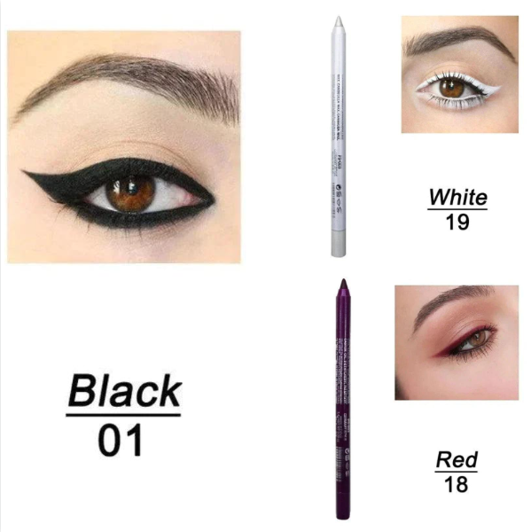 💜✨14er-Set Wimpernstifte wasserfeste farbige Gel-Liner mit metallischem & glänzendem Finish, verwischfest