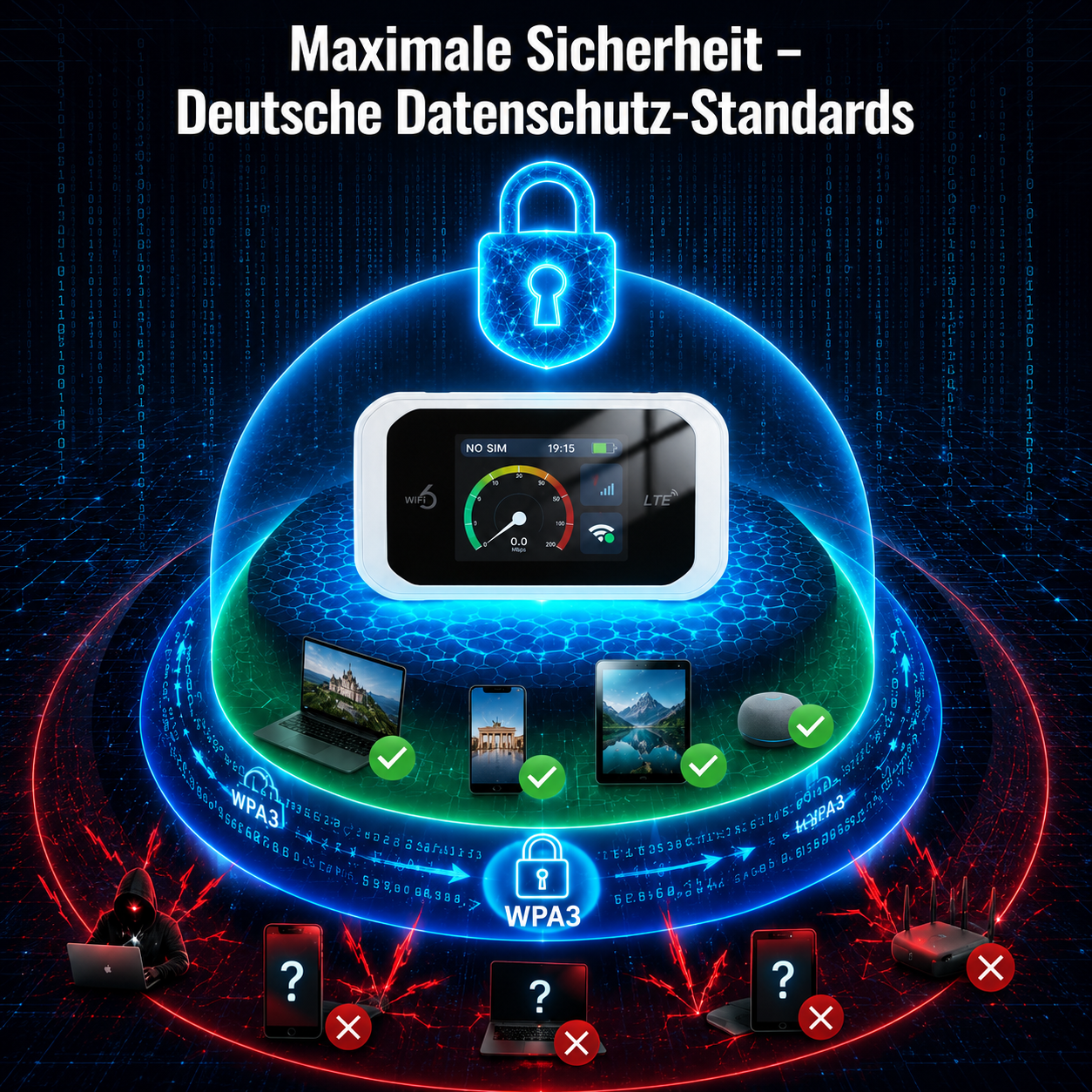 Pocket-WLAN mit Kompatibilität zu allen Netzwerken