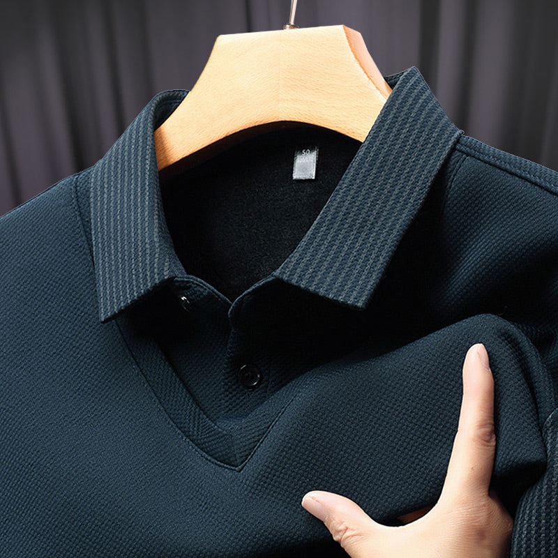 ⏳Zeitlich begrenzter 50 % Rabatt💥Herren Kragen Falsches Zwei-Teile Strickhemd