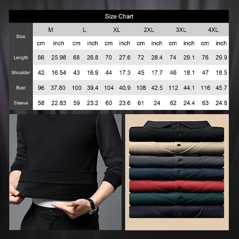 ⏳Zeitlich begrenzter 50 % Rabatt💥Herren Kragen Falsches Zwei-Teile Strickhemd