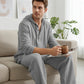Herren Kapuze Casual Loose Top & Hose 2-teiliges Set