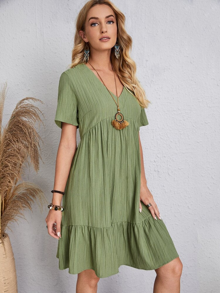 🎁Ostern Heißer Verkauf 50% Rabatt💥Kleid mit lockerer Taillenschnürung