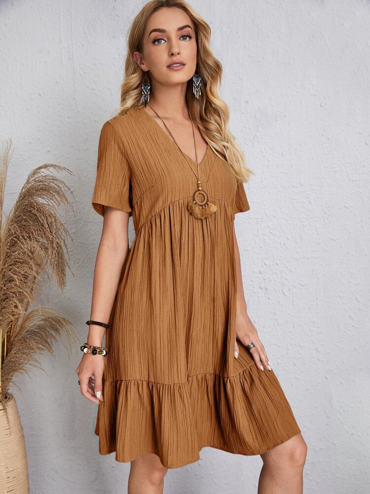 🎁Ostern Heißer Verkauf 50% Rabatt💥Kleid mit lockerer Taillenschnürung