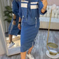 ❄️LETZTER TAG – 60 % RABATT 💖 Damen-Set aus Stehkragenjacke und Kleid