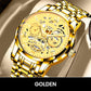 Wasserdichte römische skelettierte mechanische Herrenuhr