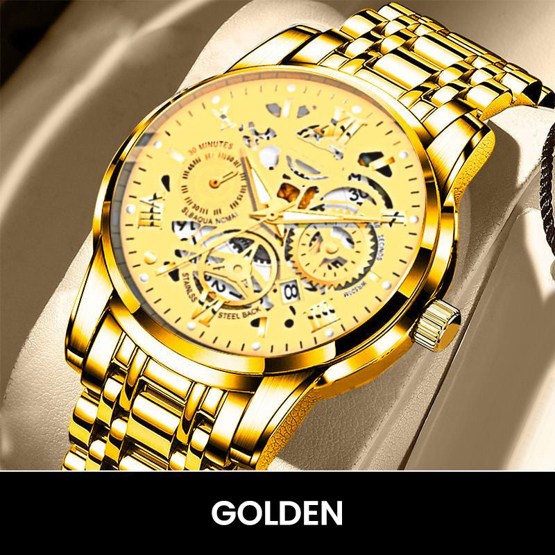 Wasserdichte römische skelettierte mechanische Herrenuhr