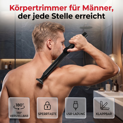 ⚡ Körpertrimmer für Männer – kabellos, wasserdicht & überall einsatzbereit ✂️  🔋 Perfekt für zu Hause, unterwegs & auf Reisen – präzises Styling ohne Kompromisse