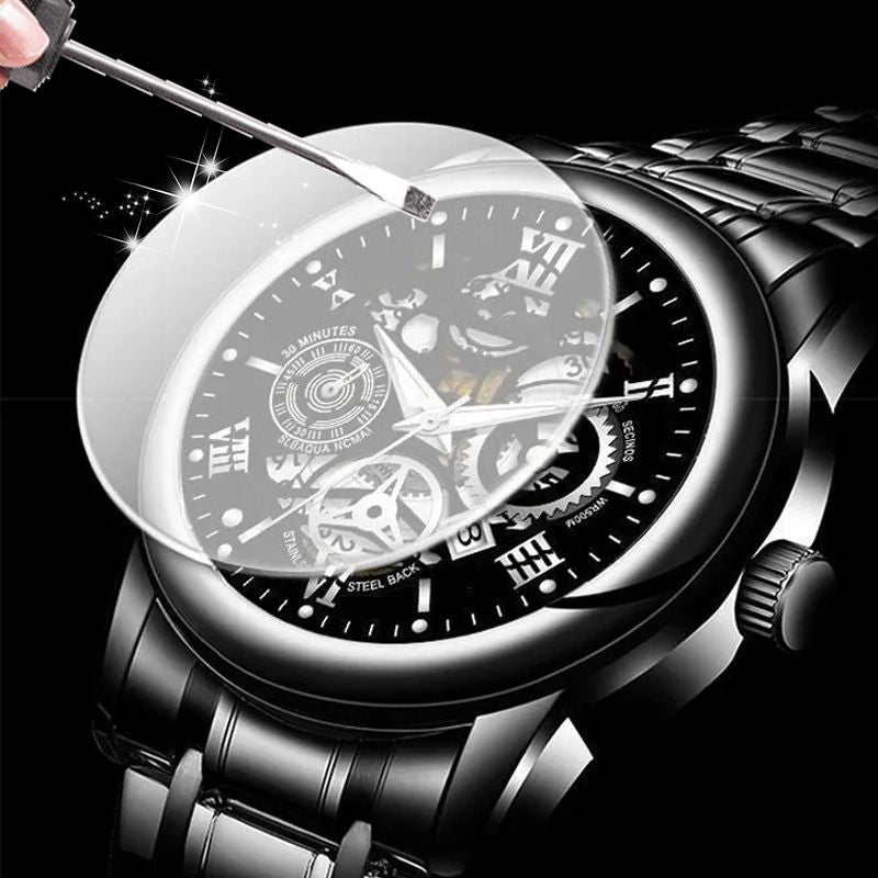 Wasserdichte römische skelettierte mechanische Herrenuhr