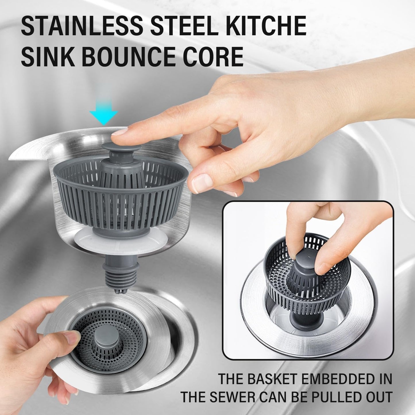 ⏳Begrenzte Zeit 50% Rabatt！！Neues verbessertes Abflusssieb Bounce Core für die Spüle
