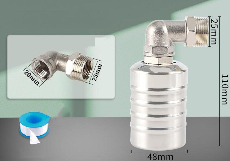 🚰💧50% RABATT⏰Vollautomatisches Schwimmerventil aus 304-Edelstahl, korrosionsbeständig, präzise Steuerung, geeignet für Wassertanks und Behälter✨