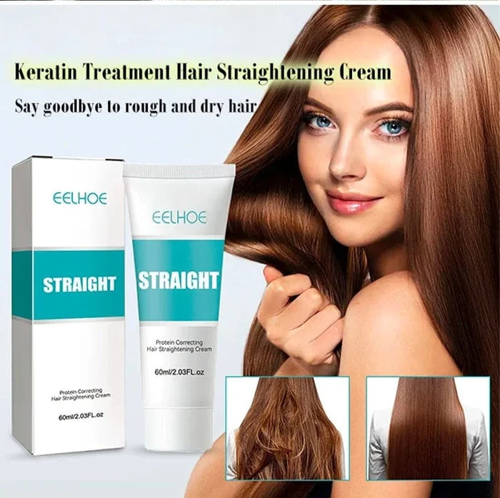 💆‍♀️ KAUFEN 2 ERHALTEN 3! ✨ Seiden- und Keratin-Haarglättungscreme - Professionelle Frizz-Kontrolle mit Hitzeschutz für Geschmeidiges & Glänzendes Haar bis zu 48H 🌟🧖‍♀️