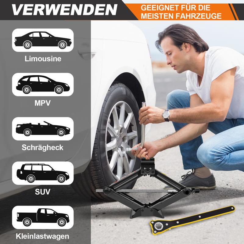 Handbetätigter Wagenheber Kraftsparender Schraubenschlüssel für Autos