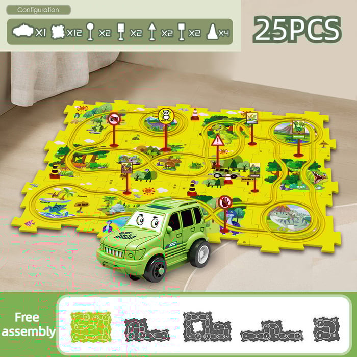 🔥Solange der Vorrat reicht 40 % Rabatt!🧩Kinder Lernspielzeug Puzzle-Autobahn-Spielset🧩