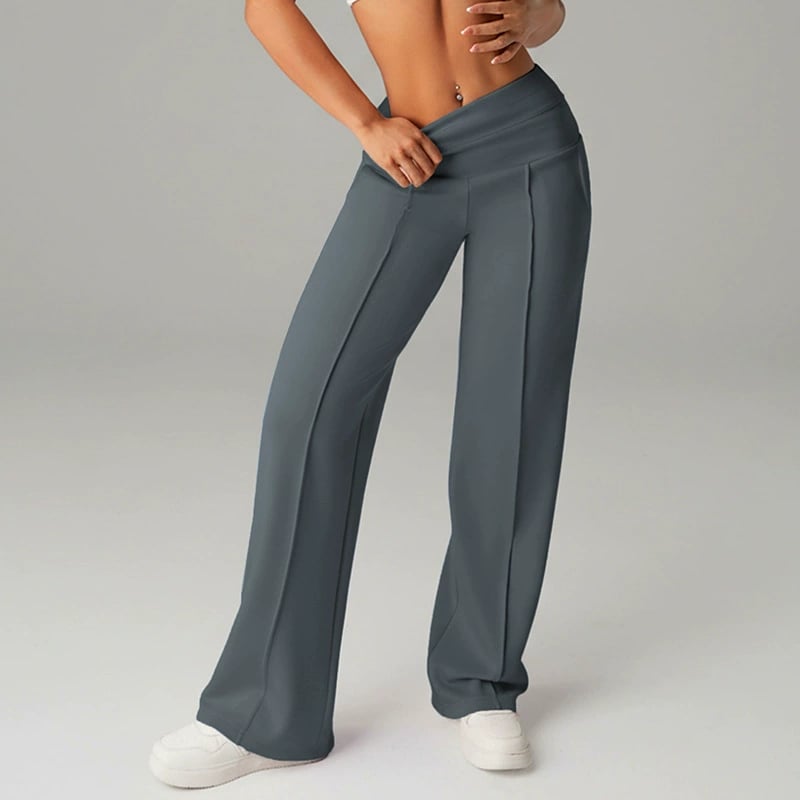 ⌛ Nur noch 3 Tage – 49% auf alles! ⏰ 50.000+ VERKAUFT!💕 Damen-Unifarbene Weite Straight-Leg-Hose
